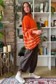 Big Softie Stripe Funnel Grunge Knit Marmalade